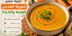 كيفية تحضير شوربة العدس الصحية واللذيذة